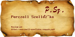 Perczell Szellőke névjegykártya